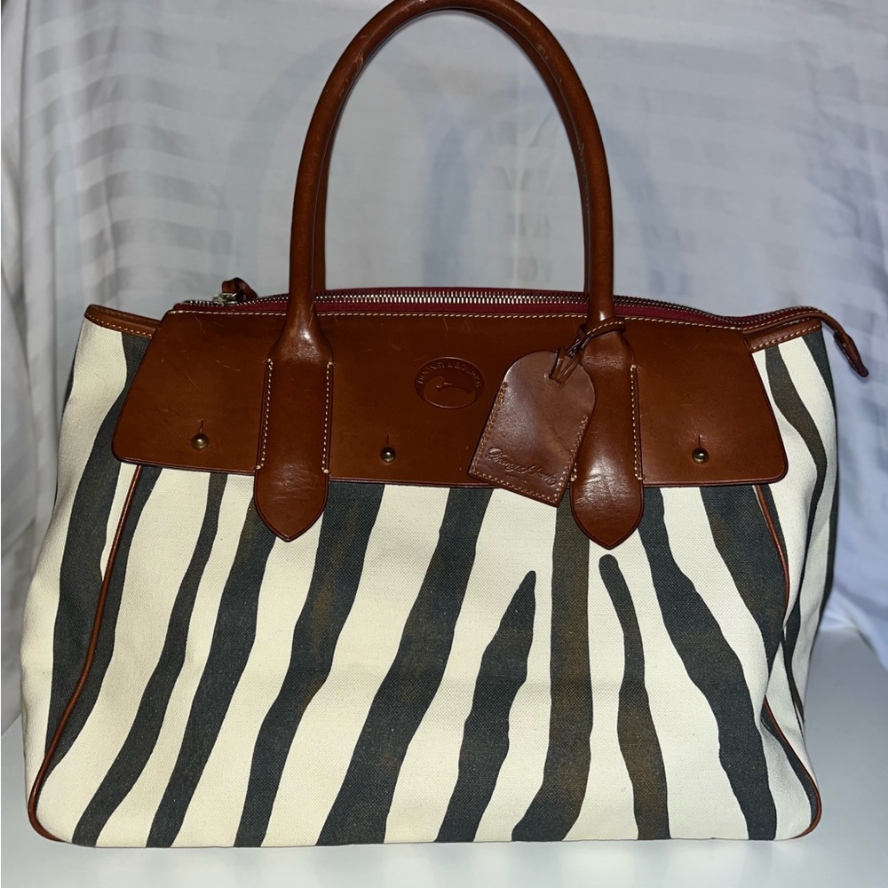 DOONEY & BOURKE Oversized Weekender Zebra Print Tote